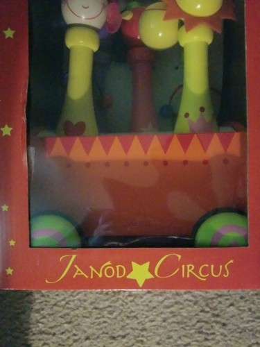 New Janod Circus Carriage 5 Wooden Skittles Bowling Set - Picture 2 of 8