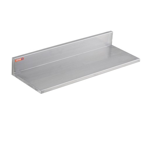 VEVOR Estante Flotante de Pared de Acero Inoxidable 610x218x85 mm Carga de 20 kg - Imagen 9 de 12