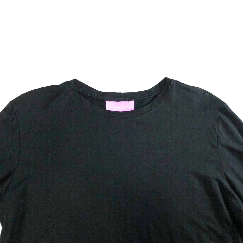 Blusa para mujer Suzanne Somers talla L negra elástica cuello redondo manga larga nueva sin etiquetas Foto 2 de 4
