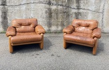 COPPIA POLTRONA DESIGN Afra & Tobia Scarpa "Coronado" B&B SOFA ARMCHAIR ANNI 70