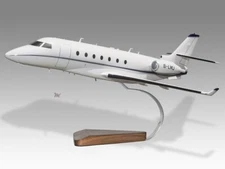 Gulfstream Aerospace G200 B-LMJ Desk Wood Airplane New Model Large Scale 1/48