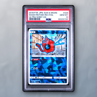 Wash Rotom - Reverse Holo - PSA 10 - Ultra Shiny GX SM8b 028/150 Pokemon Card