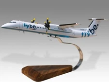 De Havilland Dash 8 400 Flybe Pride of Mann Desk Wood Airplane Model Large 1/72