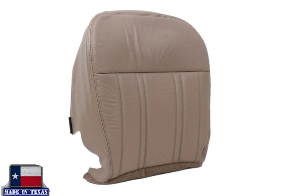 棕褐色皮革 60/40 长凳座椅套 1997 年福特 F150 Lariat XLT 扩展驾驶室 — 第 3/4 张图片