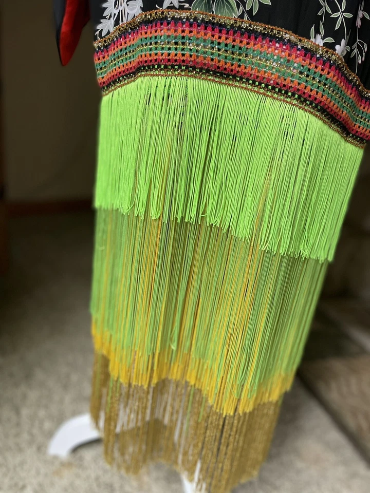 Theatrical Fringed KIMONO DUSTER Via production of Mary Poppins “Topsy”   ￼Osfm - Image 3 of 4