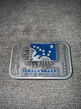 1983 Alaska Silver 25th Anniversary Belt Buckle Metal Limited Edition