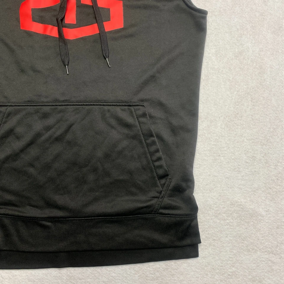 复古 Tap Out 连帽衫女式小号黑色无袖套衫标志运动衫 — 第 3/4 张图片