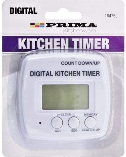 DIGITAL KITCHEN TIMER PRIMA COUNT UP DOWN MAGNETIC BACK BAKING COOKING ALARM