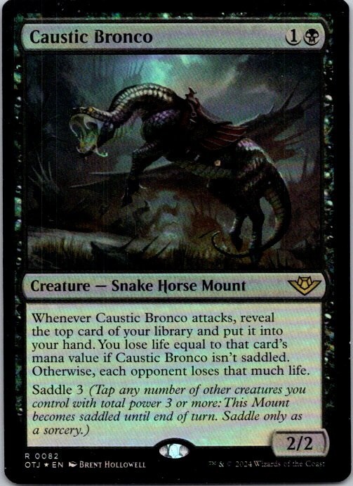 Magic the Gathering Foil Caustic Bronco Outlaws of Thunder