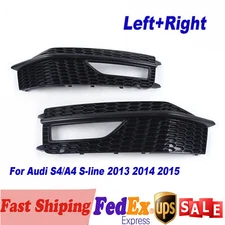 For Audi S4/A4 S-line 2013 2014 2015 Bumper Fog Light Lamp Cover Grille Grill