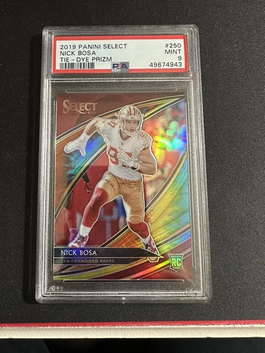 2019 Select Nick Bosa Field Level Tie Dye Prizm /25 PSA 9 Rookie RC #250