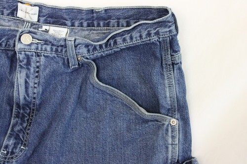 Vtg Calvin Klein Jeans CKJ Men's Carpenter Sz 38 x 32 Blue Double Stone Washed - Picture 7 of 19