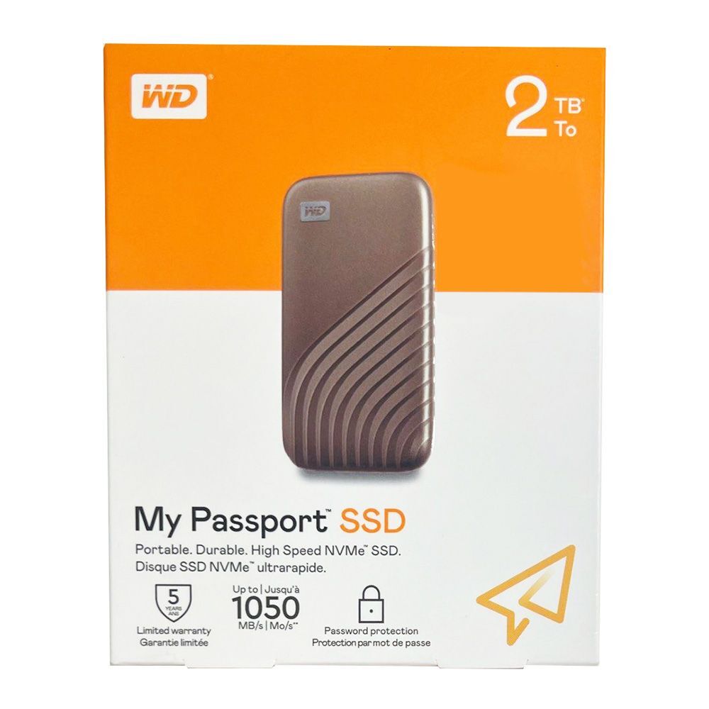 WD 2TB My Passport USB-C Portable SSD (Rose Gold) for iPhone 15