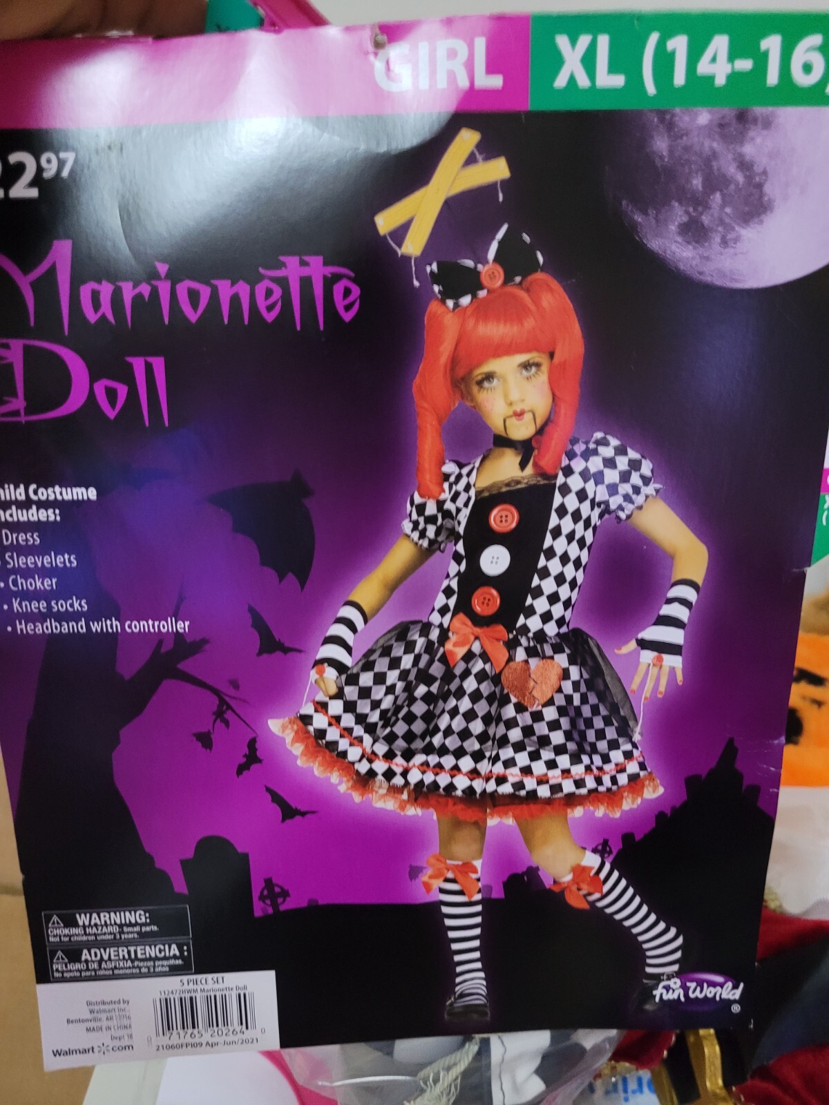 Halloween Doll Girl's Costume Size XL (14… Gem