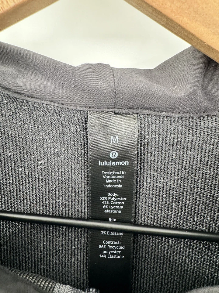 Sudadera con Capucha Lululemon City Para Hombre Gris Medio Cremallera Completa Sudadera Ropa Activa Foto 3 de 4