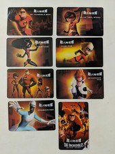 11 Rare DISNEY PIXAR The Incredibles Asian Collectible Phone Cards -Set of 8 + 3