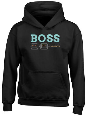 Boss Manager Kinder Hoodie Strg Alt Delegierter lustig Jungen Mädchen Geschenk Oberteil