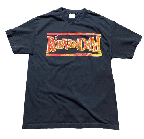 Vintage WWF Rob Van Dam Black Men Sizes Large The Whole Dam Show WWE Wrestling