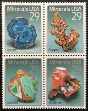 1992 Scott# 2700-2703 Block of 4 Stamps - MINERALS - Mint NH 