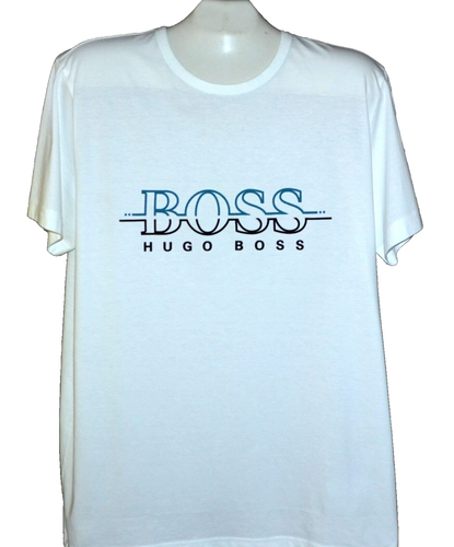 HUGO - T-shirt en jersey de coton avec logo cartes à jouer - Blanc