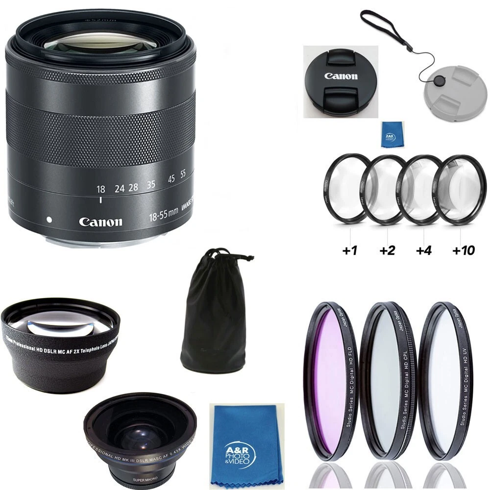 ⭐️美品⭐️ Canon EF-M 18-55 & 55-200mm IS STM Amazon.com : Canon 55-200mm EFM f4.5-6.3 is STM Lens - Black