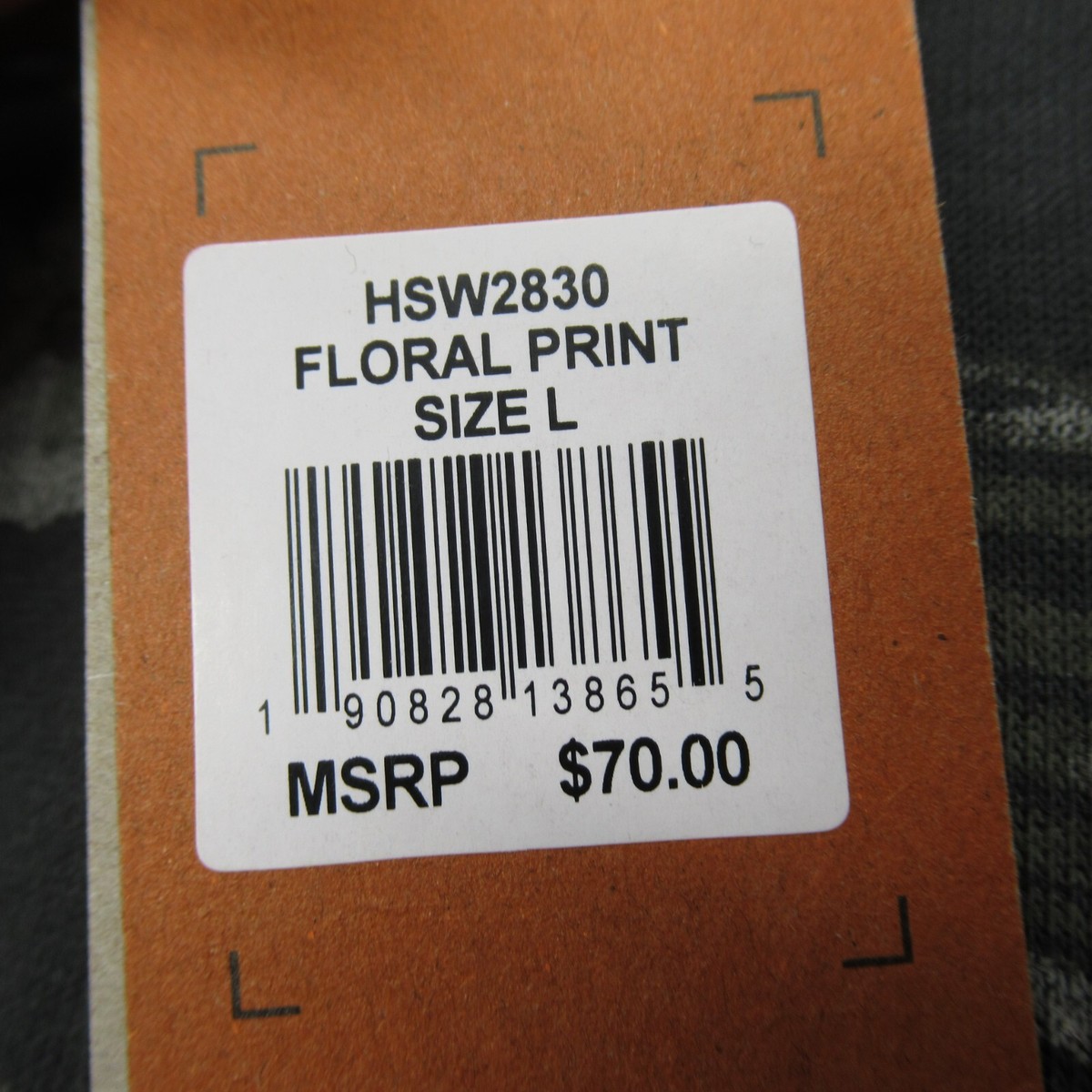 Hawke & Co Floral Shirt Mens Large Green Raglan Sleeve 1/4 Button