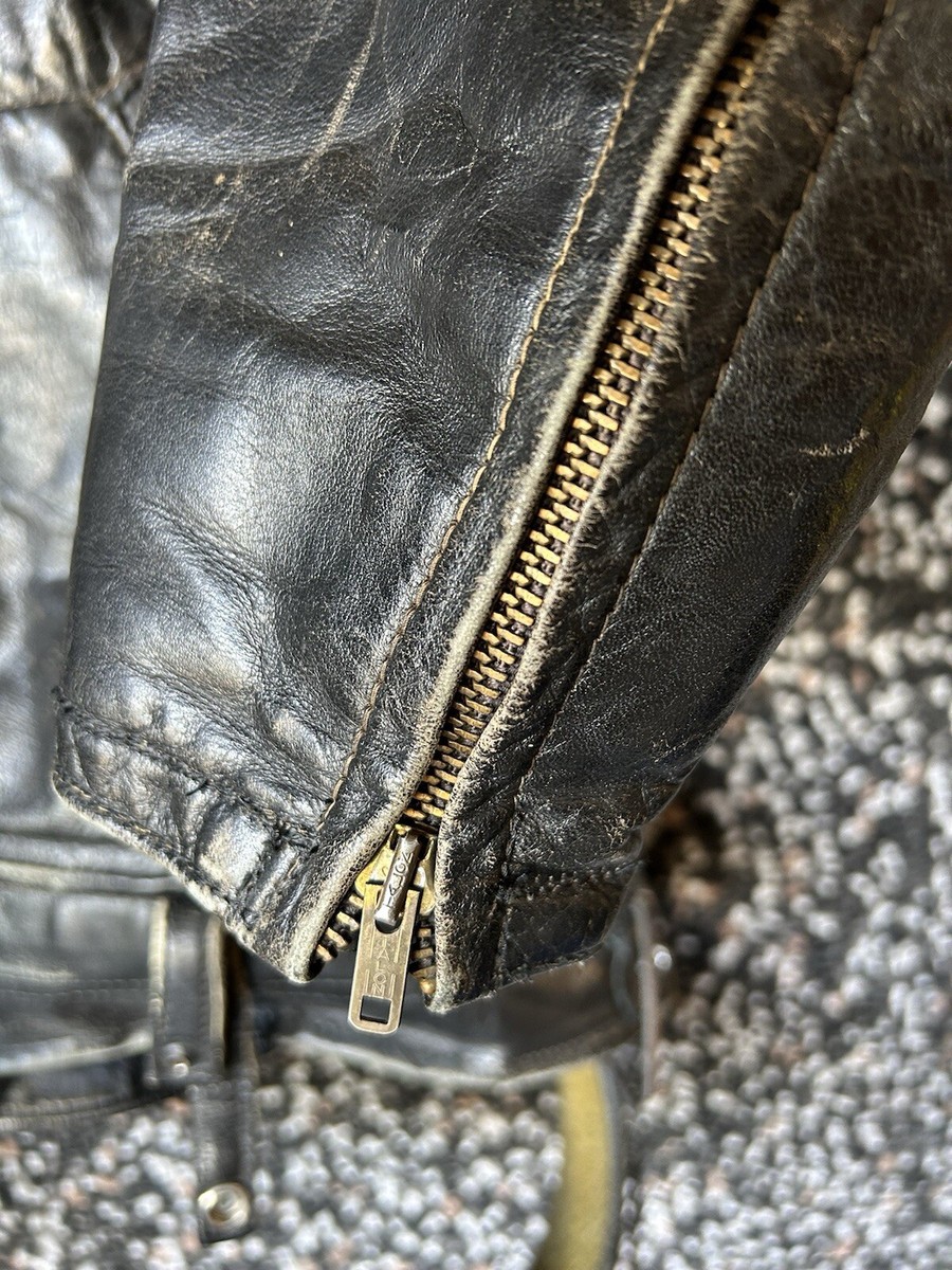 Vintage Cal Leather Jacket Horse Hide CHP 60s Black Vintage Cal Leather Jacket Horse Hide CHP 60s Black