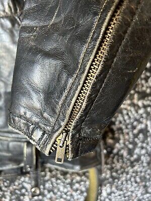 Vintage Cal Leather Jacket Horse Hide CHP 60s Black Vintage Cal Leather Jacket Horse Hide CHP 60s Black