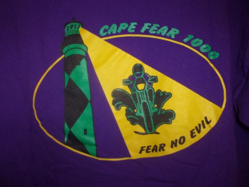 CAPE FEAR 1000 RALLY FEAR NO EVIL purple L t shirt