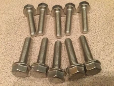 (10) M8 X 1.25 X 30 Stainless Steel DIN 6921 A2 Hex Flange Bolts M8x30mm Flange