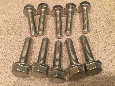 (10) M8 X 1.25 X 30 Stainless Steel DIN 6921 A2 Hex Flange Bolts M8x30mm Flange