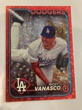 2024 Topps Update Red Ice Foil Parallel /199 Ricky Vanasco Dodgers RC US38