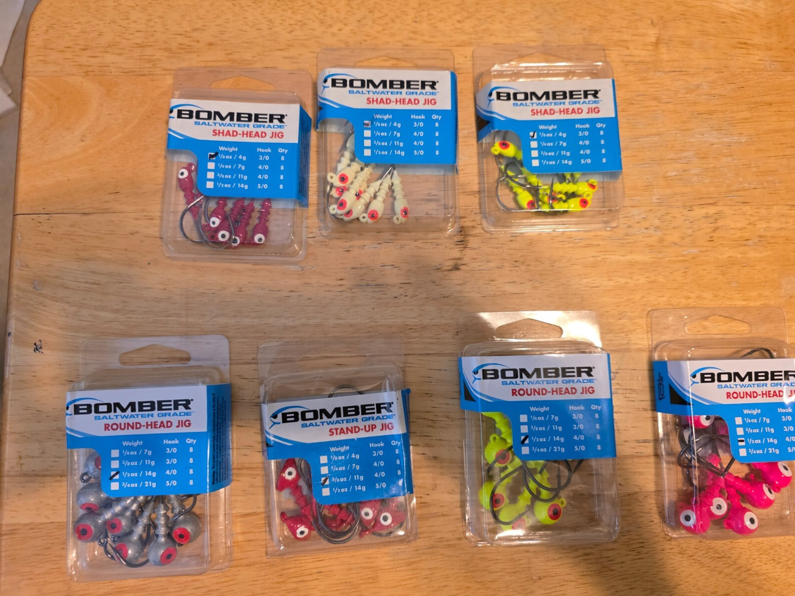 Round  & Shad Jig Heads - 1/8 oz, 3/8 oz & 1/2 oz Bulk Lot  .. 100+ Jig Heads - Image 2
