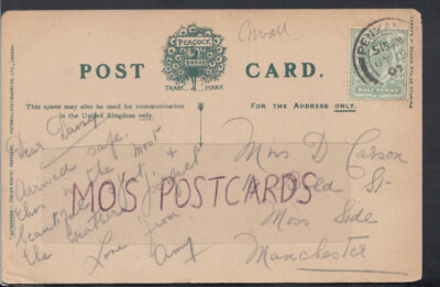 Familiengeschichte Postkarte - Carson - 19 Bold Street, Moss Side, Manchester RF3237