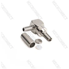 10x CRC9 Plug Male Right Angle Crimp Connector For RG174 RG316 Cable