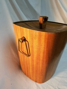 vintage wooden ice bucket