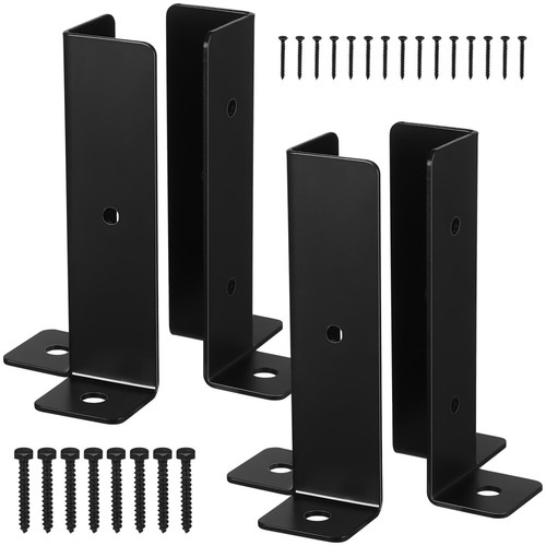 4 Pcs Gazebo Base Bracket Railing Post Anchor Patio Deck Bases for Wood