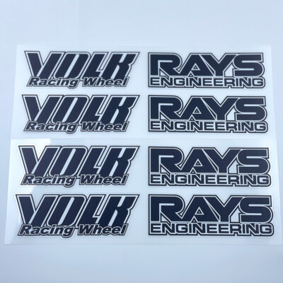 Black TE37SL Decal Set Vinyl Spoke Replacement Sticker For VolkRacing Rim Wheel