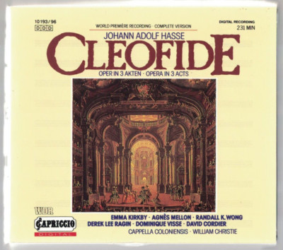 Hasse: Cleofide (Opera in 3 Acts) (CD, 4 Discs, 1987) Capriccio
