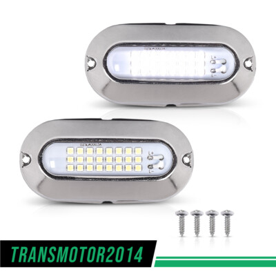 2Pk 24LED Led Pontoon Boat Docking Light Bright White Marine Boat Light 12V