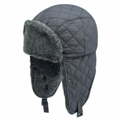 Ushanka Hat Winter Outdoor Ear Flap Ski Cap Warm Windproof Faux Fur Trapper Hat