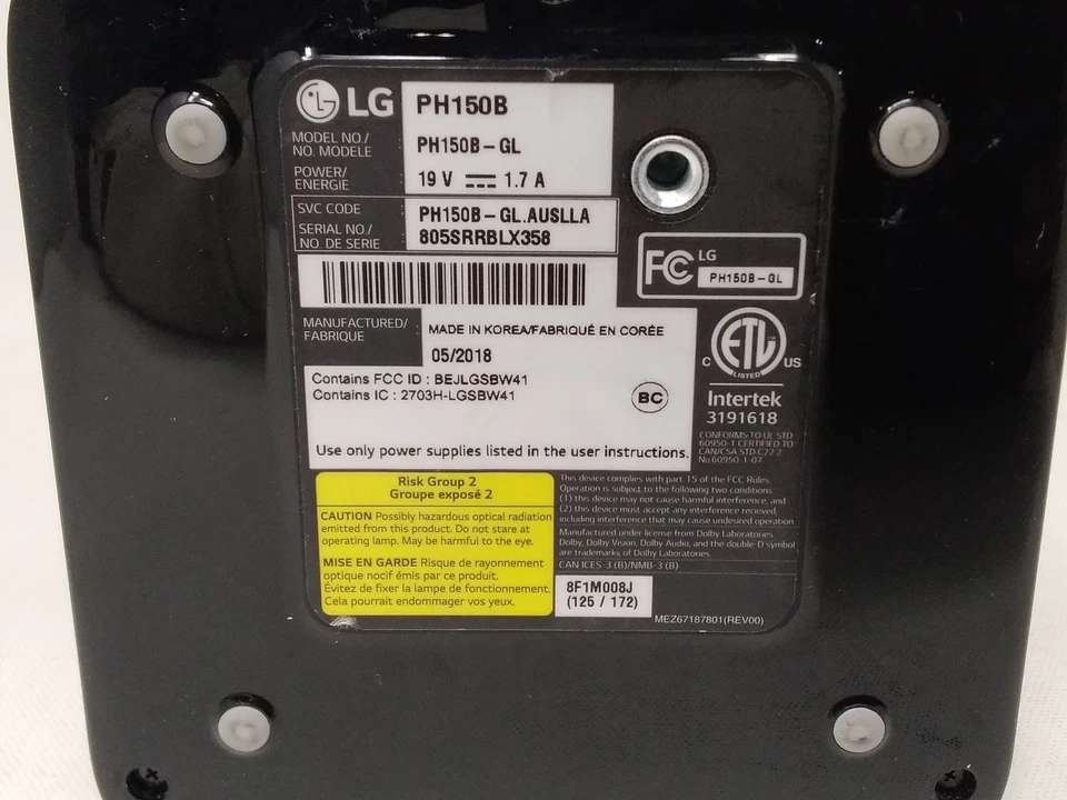 LG PH150B 720p Wireless LCOS Projector Wireless Bluetooth HDMI - Image 3 of 4