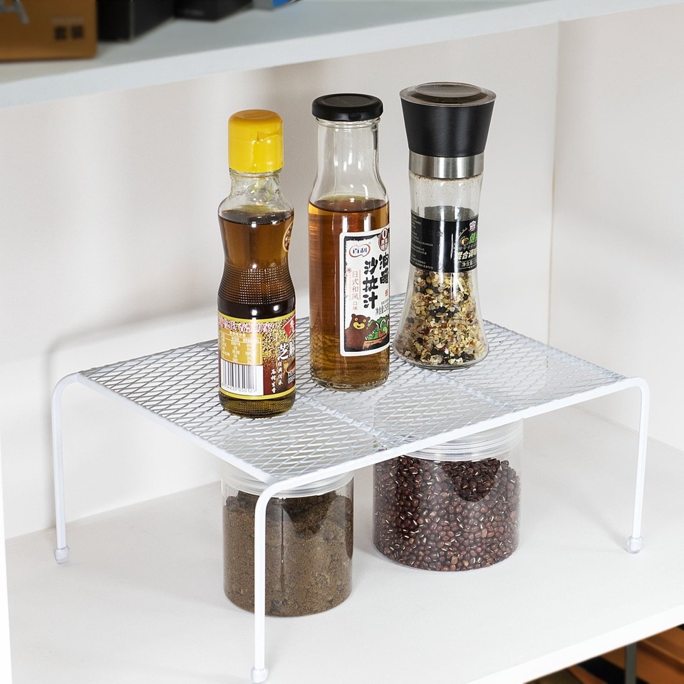 2 Pack Metal Wire Cabinet Organizer Shelf Insert Rack Kitchen Storage ...