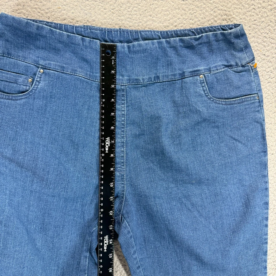 Pantalones Cortos Blair Azul Lavado Medio Mujer Talla 16P Pequeño Elastizados Tiro Alto Denim Pull On Foto 3 de 4