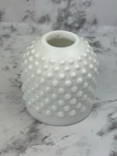 Vintage Fenton Hobnail Fairy Lamp Replacement Lid Milk Glass