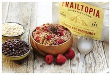 Trailtopia Raspberry Chocolate Oatmeal  Gluten-Free, Natural Ingredients,