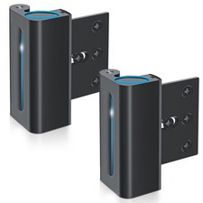 2 Pack Door Reinforcement Lock, 800lb Door Security Lock, Black