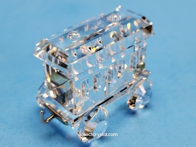SWAROVSKI 6 PIECE TRAIN SET & CUSTOM TRACK DISPLAY S657 - Complete