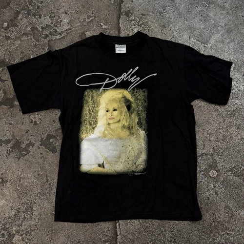 Vintage Dolly Parton Tour Band Country Music Brockum Black 1 1990s vintage concert t-shirt, vintage, single stitch, B+ condition