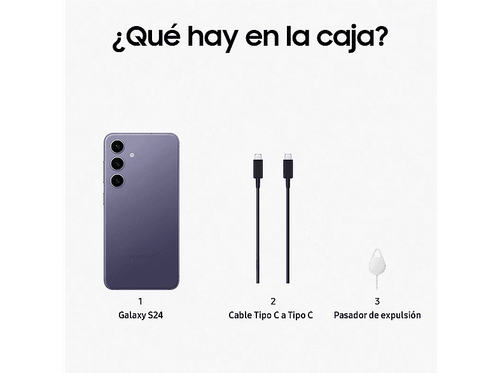 Móvil - Samsung Galaxy S24, Cobalt Violet, 128GB, 8GB RAM, 6.2" FHD+, con IA, Ex - Imagen 10 de 10